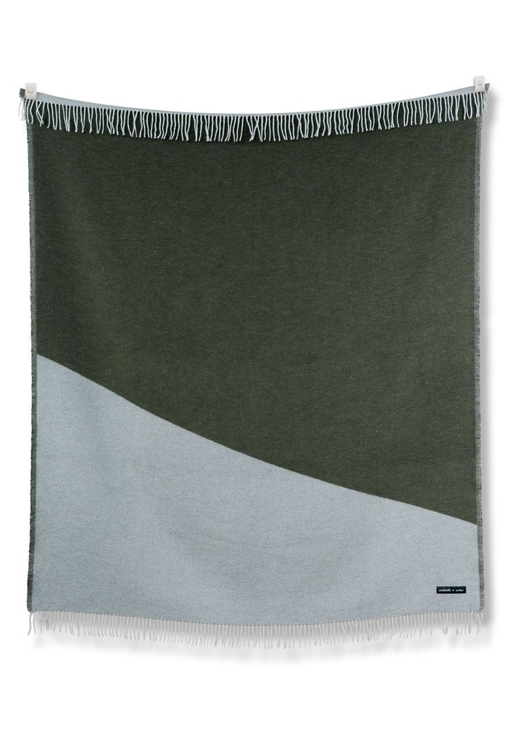 Sackcloth + Ashes Wool Blend Two Tone Blanket