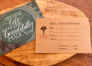 Old School Paper Gift Certificate -FREE SHIPPING!